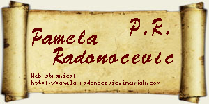 Pamela Radonoćević vizit kartica